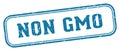 non gmo stamp. non gmo rectangular stamp on white background Royalty Free Stock Photo