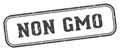 non gmo stamp. non gmo rectangular stamp on white background Royalty Free Stock Photo