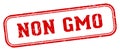 non gmo stamp. non gmo rectangular stamp on white background Royalty Free Stock Photo