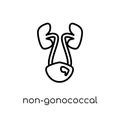 Non-gonococcal urethritis icon. Trendy modern flat linear vector Royalty Free Stock Photo