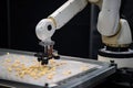 non-humanoid cobot performing intricate and delicate manufacturing task