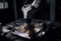 non-humanoid cobot performing intricate and delicate manufacturing task