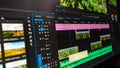 Non-linear video editing timeline Royalty Free Stock Photo