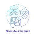 Non maleficence blue gradient concept icon Royalty Free Stock Photo