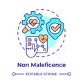 Non maleficence multi color concept icon Royalty Free Stock Photo