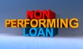 Non performing loan on blue