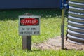 Non-Potable Water Sign at State Park in North Carolina. Sign of Danger concerning the drinkability of the water.