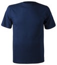 Non-print isolated dark blue cotton t-shirt