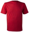 Non-print isolated red cotton t-shirt