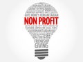 Non Profit bulb word cloud Royalty Free Stock Photo