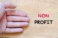 Non profit text concept Royalty Free Stock Photo