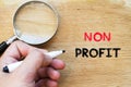 Non profit text concept Royalty Free Stock Photo