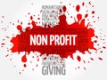 Non Profit word cloud collage Royalty Free Stock Photo