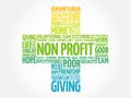 Non Profit word cloud collage Royalty Free Stock Photo