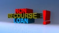 Non recourse loan on blue Royalty Free Stock Photo