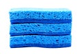 Non scratch blue scrubbing sponge Royalty Free Stock Photo