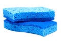 Non scratch blue scrubbing sponge Royalty Free Stock Photo