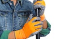 Non-slip coated gloves Royalty Free Stock Photo