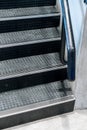 Non-slip stairs with dot pattern close up for background.