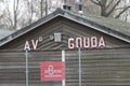 Non smoking flag at the atletic court Groenhoven in Gouda the Netherlands