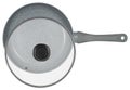 non-stick ceramic frying pan with glass lid, white in insulation Royalty Free Stock Photo