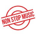 Non Stop Music rubber stamp