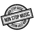 Non Stop Music rubber stamp Royalty Free Stock Photo