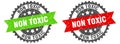 non toxic band sign. non toxic grunge stamp set