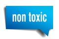 Non toxic blue 3d speech bubble