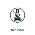 Non Toxic icon. Monochrome simple Sustainability icon for templates, web design and infographics