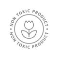 Non toxic product line vector label