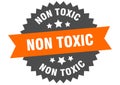 non toxic sign. non toxic circular band label. non toxic sticker