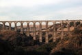 Non-urban landscape of the aqueduct in Arcos del Sitio Tepotzotlan Mexico