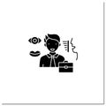 Non verbal communication glyph icon
