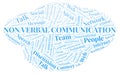 Non Verbal Communication word cloud. Royalty Free Stock Photo