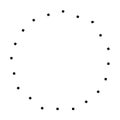 Nonagon shape dotted symbol vector icon for creative graphic design ui element