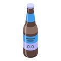 Nonalcoholic beer food icon isometric vector. Glass beverage