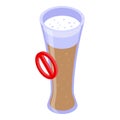 Nonalcoholic beer juice icon isometric vector. Soda wine