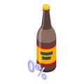 Nonalcoholic beer soda icon isometric vector. Drink bar