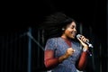 Noname in concert at Boston Calling Royalty Free Stock Photo