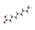 Nonanoic (pelargonic) acid molecule isolated on white Royalty Free Stock Photo