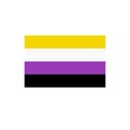 Nonbinary flag flat icon, vector illustration