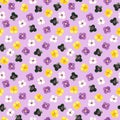 Nonbinary pride seamless pattern. LGBT pride month wallpaper, Non-binary rainbow flowers