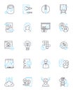 Nonconventional design linear icons set. Unique, Creative, Avant-garde, Unconventional, Original, Quirky, Offbeat line Royalty Free Stock Photo