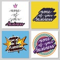 None of your business hand lettering illustration Royalty Free Stock Photo