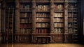 nonfiction library shelves Royalty Free Stock Photo