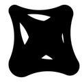 Nonfigural abstract design elements, blobs, splotches