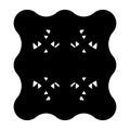 Nonfigural abstract design elements, blobs, splotches