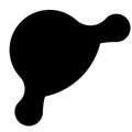 Nonfigural abstract design elements, blobs, splotches