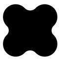 Nonfigural abstract design elements, blobs, splotches